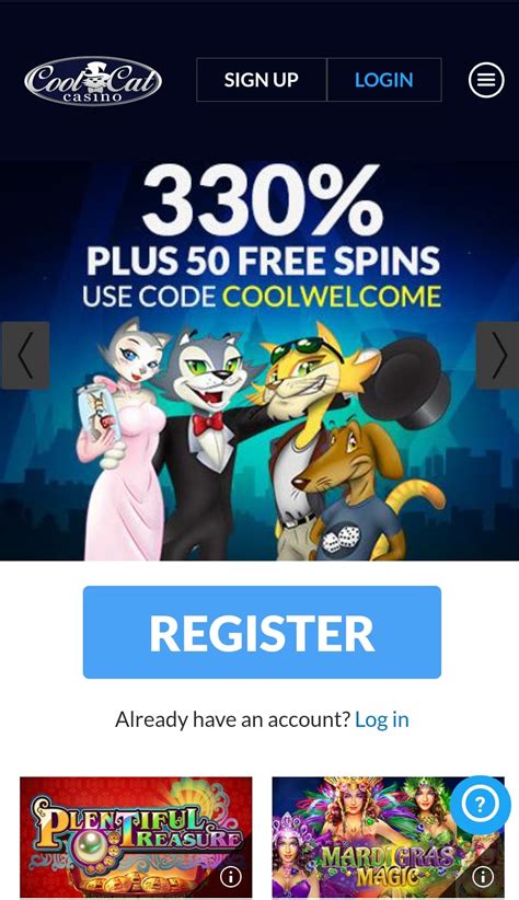 Select the CLAIM BONUS tab to be redirected to the casino. . Coolcat casino mobile login
